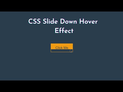 CSS Button Hover Slide Down Effect | Animated Sliding Hover Effect | Pure HTML CSS