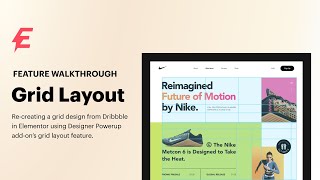 Grid Layout feature walkthrough — Designer Powerup add-on for Elementor