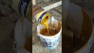 Zinc yellow metal primer turpentine mixing 🚀#viralvideo ,#ytshorts ,#home ,#construction .
