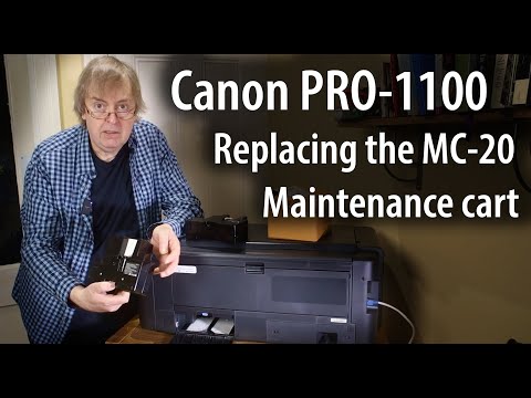 Canon PRO-1100 printer. Replacing the MC-20 maintenance cart [waste ink tank]