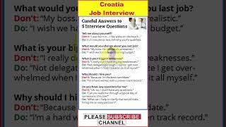 Croatia job interview questions,interview preparation,tell us about yourself,#interview #interviews