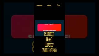✨How to Create Sliding Text Hover Button using HTML & CSS | Pure CSS Animation✨ #coding #shorts