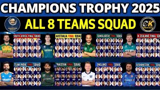 Champions Trophy 2025 - All Team Squad😲 | ICC Champions Trophy 2025 All Teams Squad 💯| Crick KLG