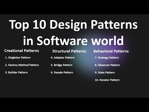 Top 10 Design Patterns commonly used in Software developing in 6 minutes