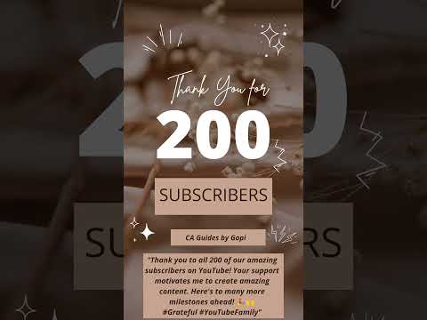 Thank you for the amazing support.🥳😊🎂#thankyou #youtubefamily #keepsupporting #ca #icai #subscribe