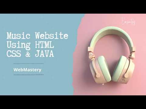 My Music Website Using HTML CSS & JAVA [2024]