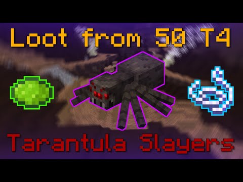 Loot from 50 T4 Tarantula Slayers (Hypixel Skyblock)