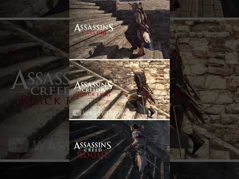 AC 3 vs AC Black Flag vs AC Rogue | Stairs Physics