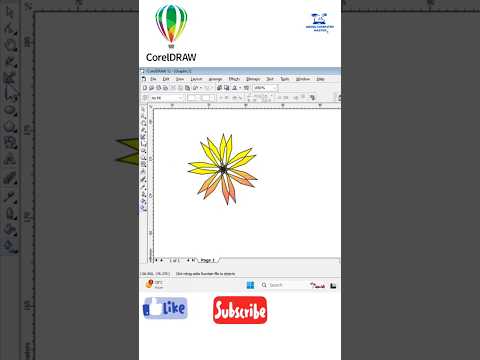 How to Make Flower Logo in CorelDRAW #coreldraw #logodesign #logoanimation #ytshorts