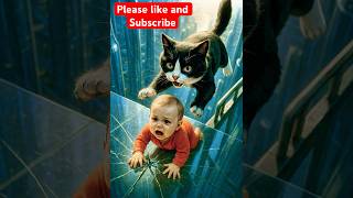 Brave Cat Saves Baby from Skyline Bridge Fall #cat #herocat