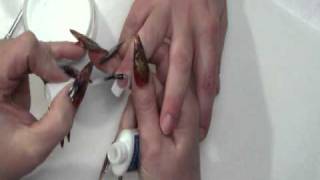 French Tip Nail Dipping Application | Tutorial Part 2 - Artisan FlexWrap Acrylic Nail Powder Glaze