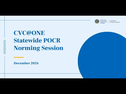 December 2024 POCR Norming Session