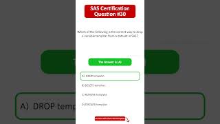 SAS Certification Questions | Question - 30