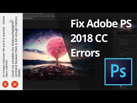 How to Fix Photoshop Error | Not enough memory (RAM) | An integer between 96 and 8 is required