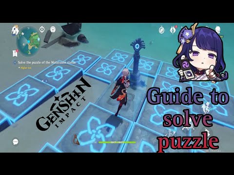 "Solve the Puzzles of the Watatsumi Statue" Easy way to Solve Puzzle - Genshin Impact