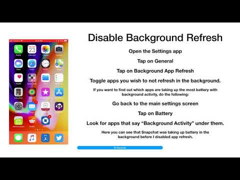 Save Battery & Disable Background Refresh - iOS Quick Tips