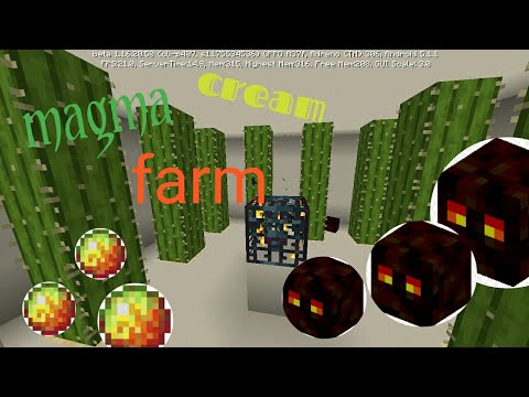Minecraft magma cream farm using magma cube spawner [ minecraft pocket and bedrock edition ]