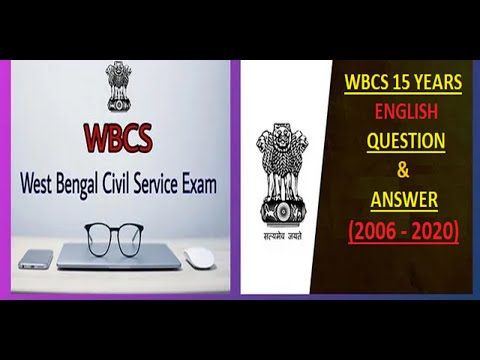 WBCS 15 Years English Question & Answer (2006-2020)