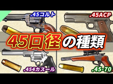 【実銃解説】アメリカの魂！45口径弾の種類