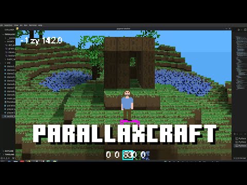 Parallaxcraft: 2.5D Minecraft clone,  faking camera rotation and shading -  all in Pygame