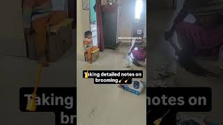 From Maid A Toddler Takes Notes on Brooming| Toddler’s Ultimate Life Hack: Learn First, Work Later!