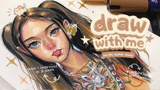 drawing using acrylic markers in a week, w/Arrtx ☆