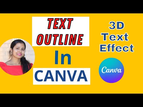 How To Outline Text In CANVA | How to Create 3D Text In CANVA | Easy Canva Tutorial