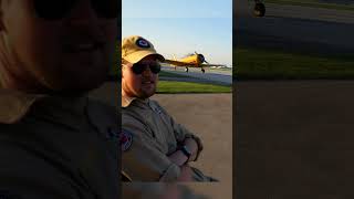 First Solo in the T6: Start Up + Take Off! #shorts