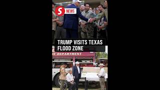 Trump visits Texas flood zone, defends government's disaster response