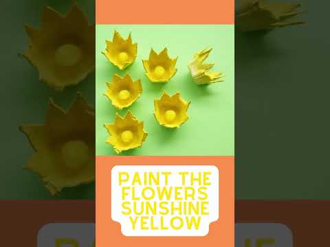 Get crafty with egg cartons! Learn how to create a bright sun wreath! #craftsforall
