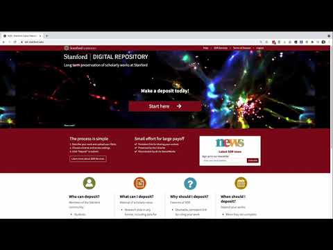 Overview of the new Stanford Digital Repository self-deposit system