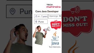 2025 jobs opening |  java developer | java vacancies jobs | java vacancies  | Tech mahindra