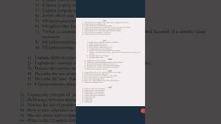 MCA Jntuh Sem-I C Programming data structure Imp questions #mcacours#jntuhyderabad #mcadegree