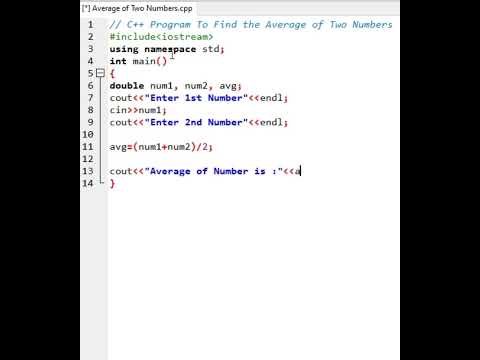 C++ Programming | Average Of Two Numbers | Find Average in CPP #shortsfeed #cppprogramming #fyp