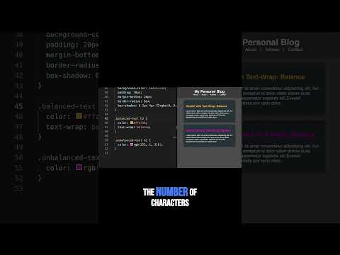 CSS text-wrap: balance #css