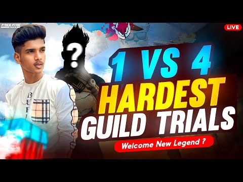 😨1 VS 4 HARDEST GUILD TRAILS❤️| MAIN SQUAD LEGENDS ??🤬| 🔥FREE FIRE IN TELUGU #dfg #freefire