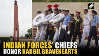 India’s military chiefs pay tribute to Kargil warriors at National War Memorial on 26th Vijay Diwas