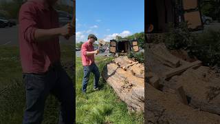 Splitting and Milling Yew #yew #ireland #timber #woodwork #wood