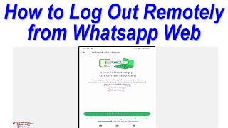 How to Log Out Remotely from Whatsapp Web