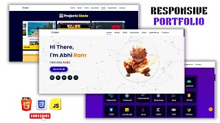 How to Make a Responsive Modern Portfolio Website Using HTML CSS JavaScript | Full Tutorial 2025