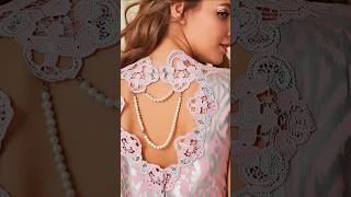 Back neck pearls2025 #trendylook #outlook #coolvibes #highclass #lacework #pearlswork #kinnasohna