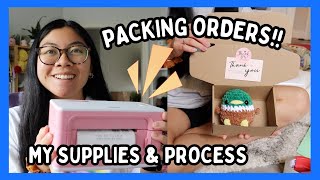 Pack Orders With Me 💕 20+ orders going out, my supplies, new printer, & more!! ✨