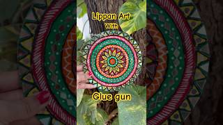 Lippan Art With Glue Gun #diy #shorts #youtubeshorts #lippanart #glueguncraft #handmade #treanding