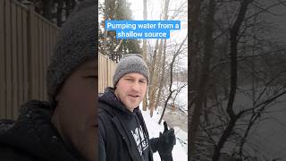 how to pump water from a shallow water supply  #watersources #diytips #diy #tools #submersible_pump