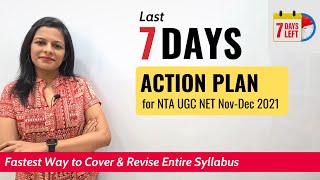 Last 1 Week Game Changer Plan for NTA UGC NET Nov 2021 Exam