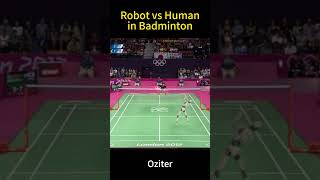 史诗对决：AI 机器人在羽毛球比赛中挑战人类。出其不意的发球和扣杀：AI 机器人参与羽毛球比赛。