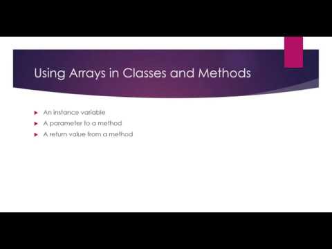 Java Arrays Part 5: Using Arrays in Methods & User Classes | Passing, Returning Arrays in Methods
