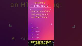 HTML MCQs Challenge? Which is not an HTML 5 tag? #html #coding #shorts