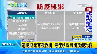 邊境擬元宵後鬆綁　最佳狀況可開放觀光客｜三立新聞台