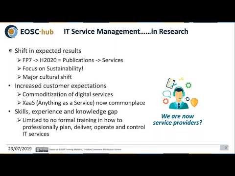 An EOSC hub proposal for the EOSC Service Management System